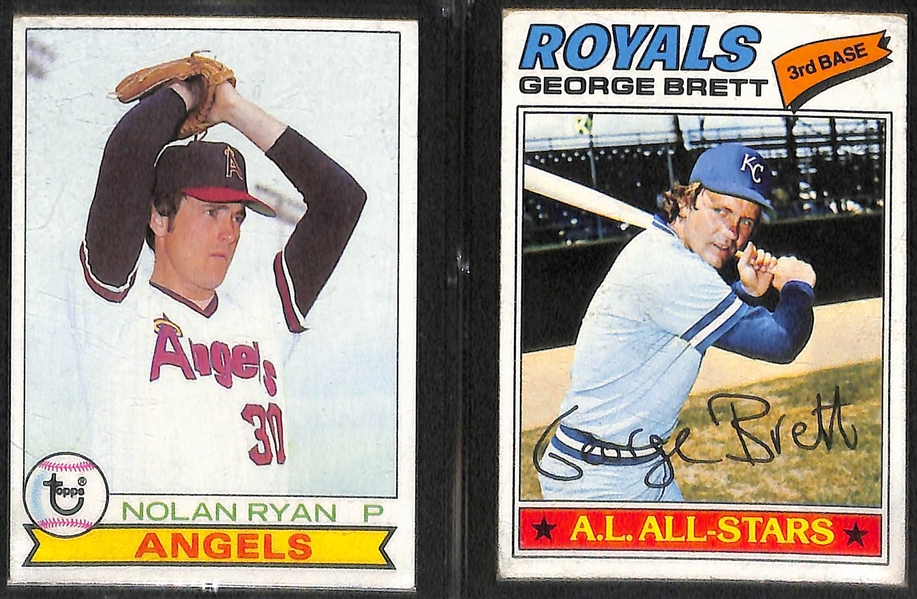 Lot of (25) 1971-1985 Baseball Rookies and Stars Inc. George Brett Rookie, (3) O. Smith Rookies, (2) E. Murray Rookies, (5) Nolan Ryan Cards